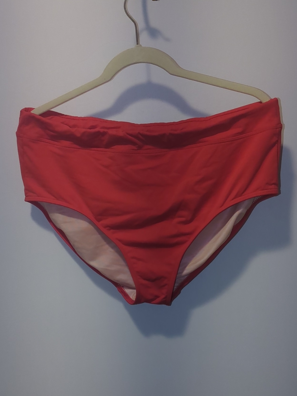 Lands' End Orange High-Waist Swim Briefs